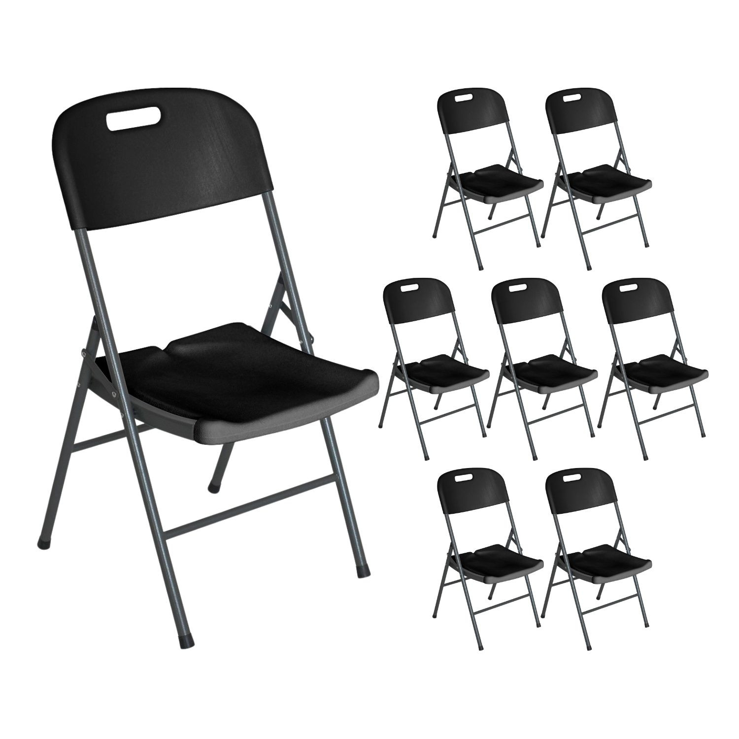 Pack 8 Sillas Plegables con Asa 47x58x87cm Thinia Home Sillas Plegables 1